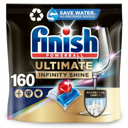 Finish Ultimate Infinity Shine 160 pastillas para lavavajillas