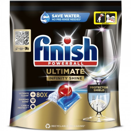 Finish Ultimate Infinity Shine 80 pastillas para lavavajillas