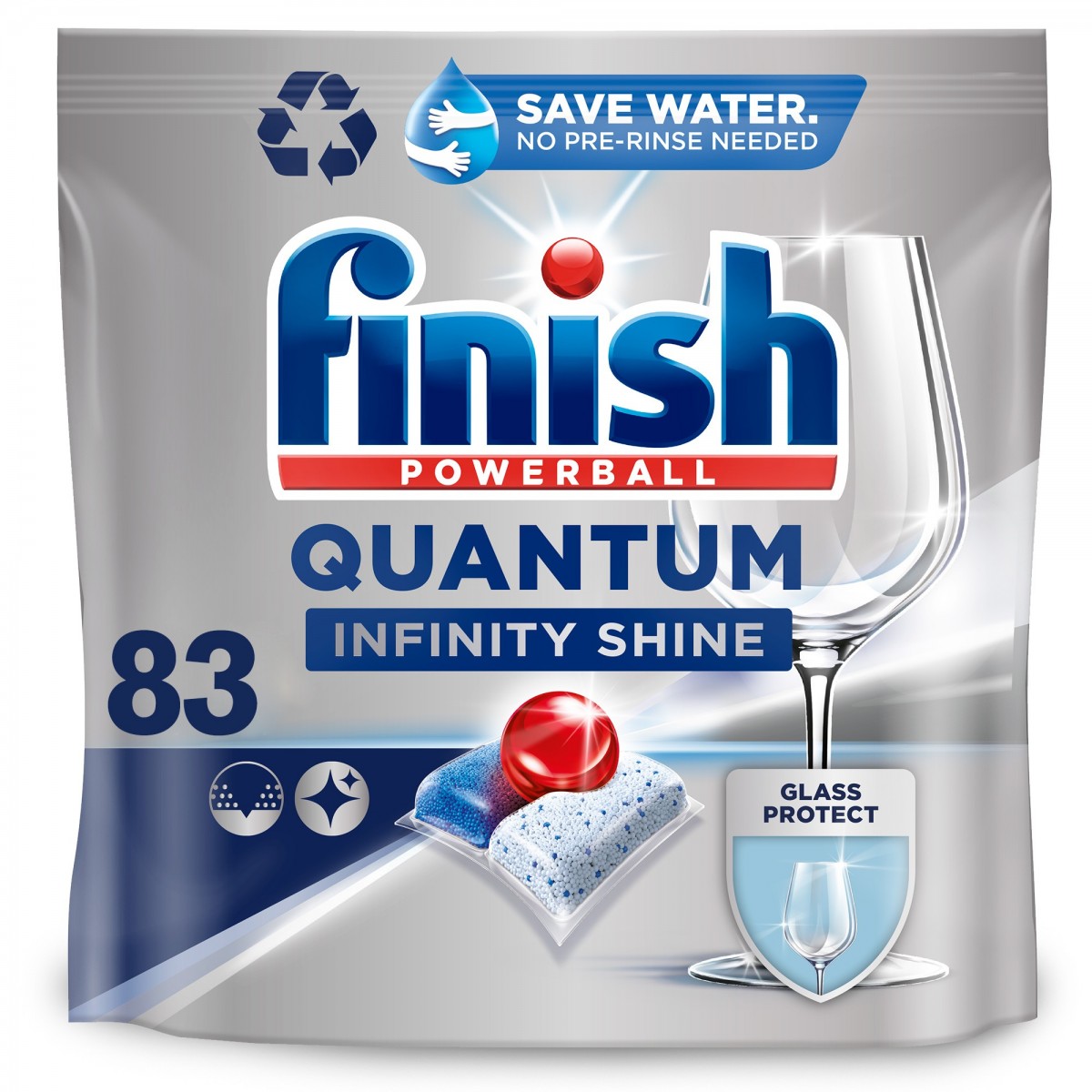 Finish Quantum Infinity Shine 83 pastillas para lavavajillas