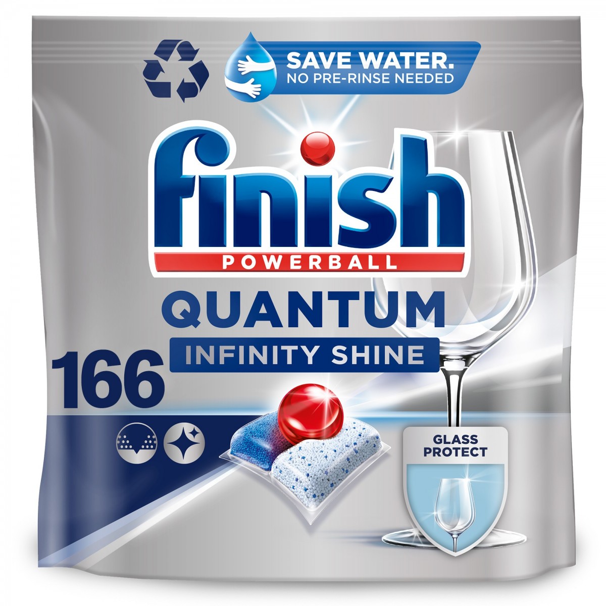 Finish Quantum Infinity Shine 166 pastillas para lavavajillas