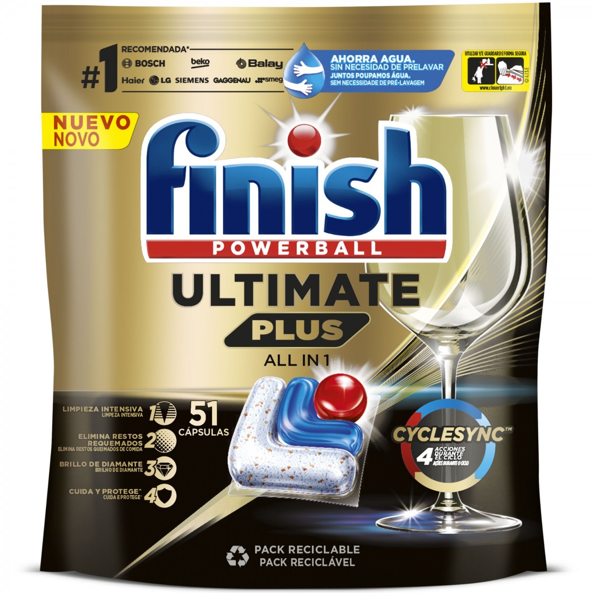 Finish Ultimate Plus 51 Pastillas para lavavajillas