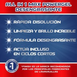 Finish All in 1 Max Higiene Gel Lavavajillas Limón 50 lavados