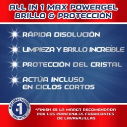 Finish All in 1 Max Higiene Gel Regular Lavavajillas 50 lavados.