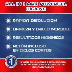 Finish All in 1 Max Gel Higiene Lavavajillas 3x50 lavados