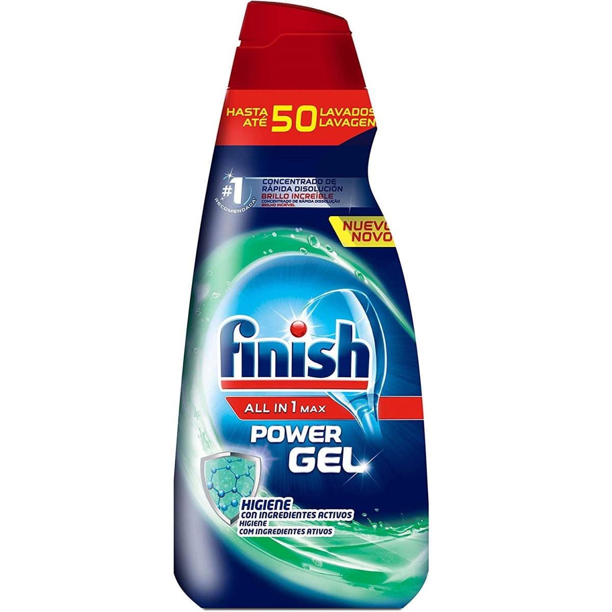 Finish All in 1 Max Gel Higiene Lavavajillas 3x50 lavados